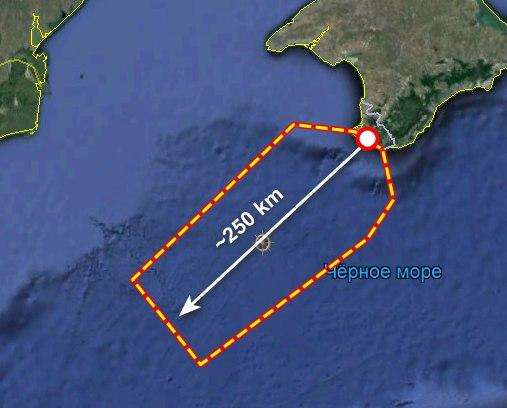 Россия продлила действие «линии обороны» в Черном море возле Крыма